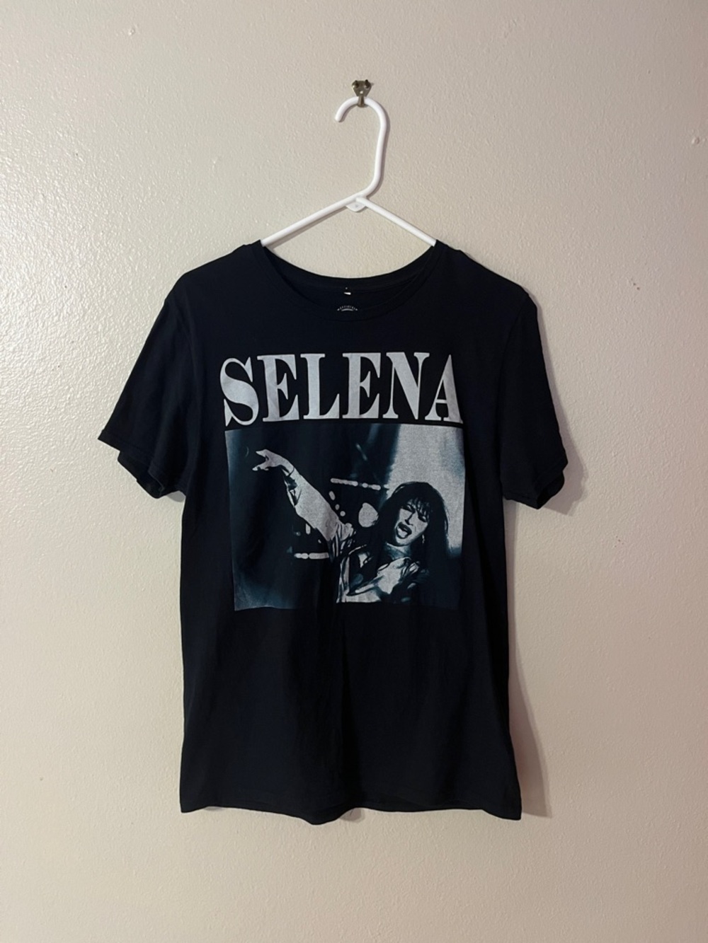 Selena Black Graphic Short Sleeve Tee